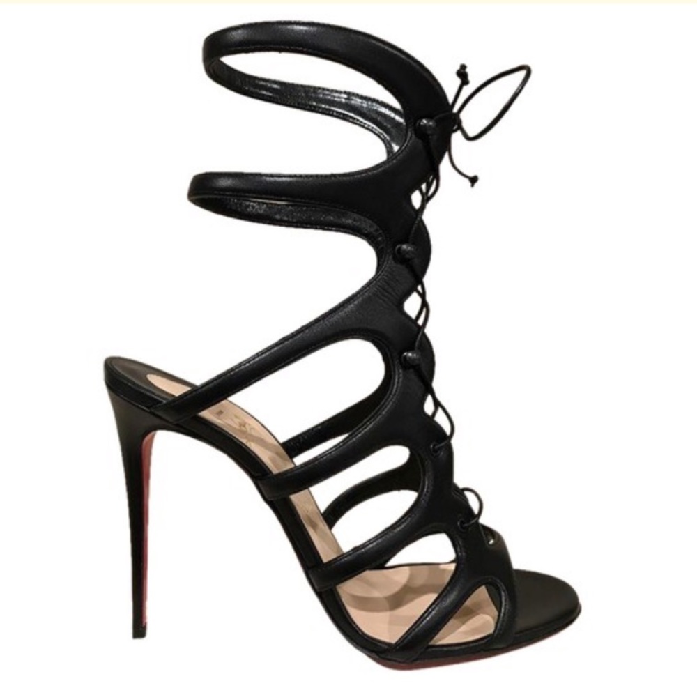 Christian Louboutin Amazoulo 100 Kid Lace up Heel